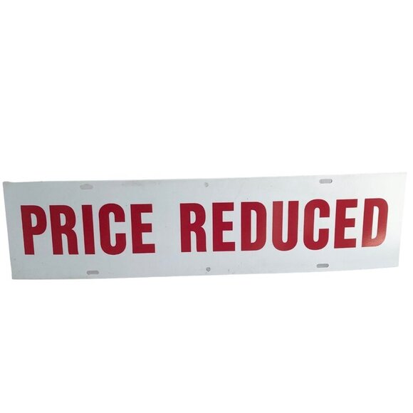 Vintage PRICE REDUCED Plastic Sign 24” Double-Sided - Picture 4 of 5